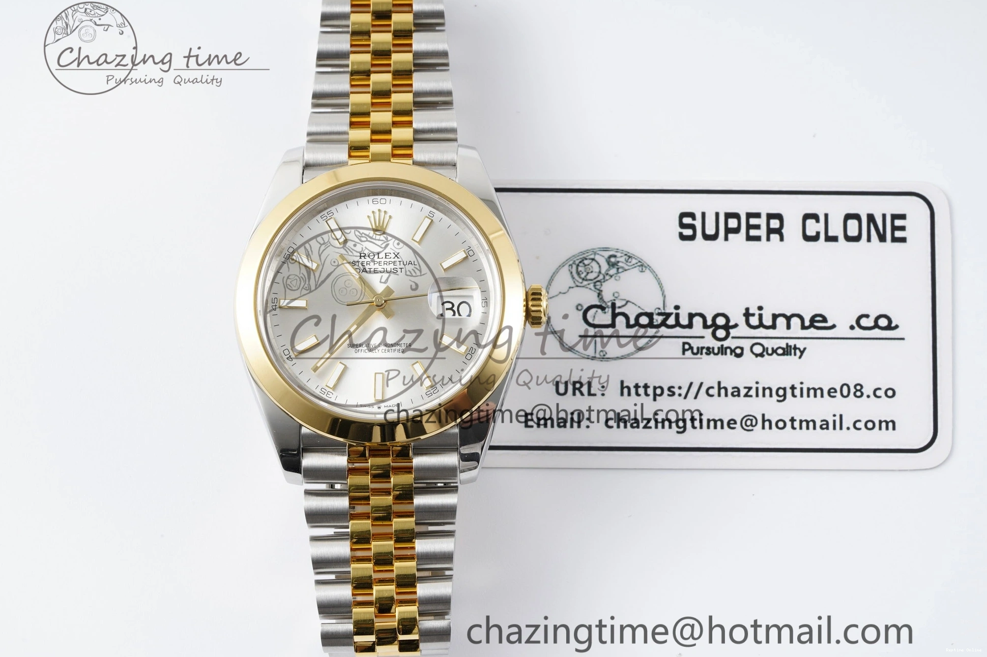 1226 Vibrant DateJust 41 SS YG Polished Bezel KING 1:1 Best Edition 904L Steel Silver Dial on Jubilee Bracelet VR 2224